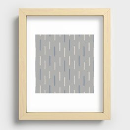 Minimal Scandinavian Nordic Stripes Pattern Recessed Framed Print