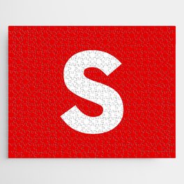 letter S (White & Red) Jigsaw Puzzle