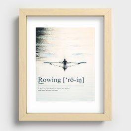 Rowing Recessed Framed Print