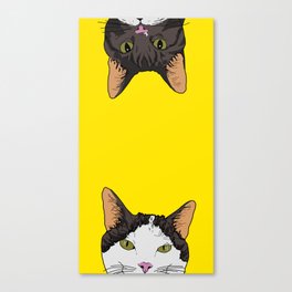 Cats Peeking Canvas Print