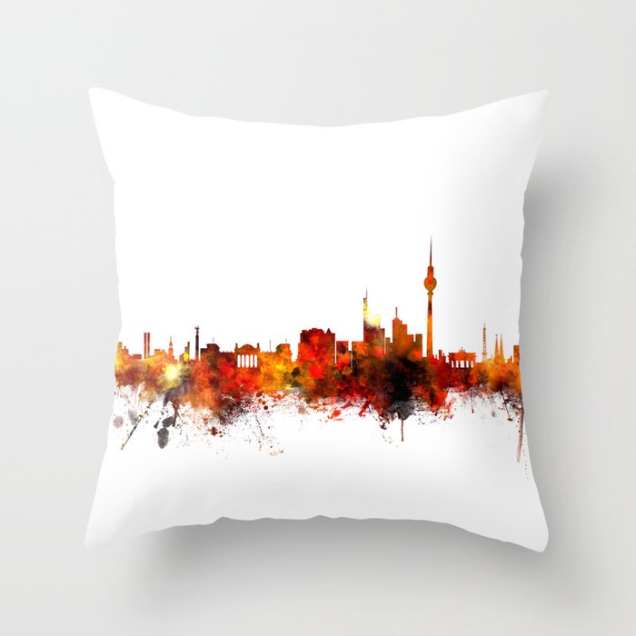 Berlin Germany Skyline Throw Pillow
