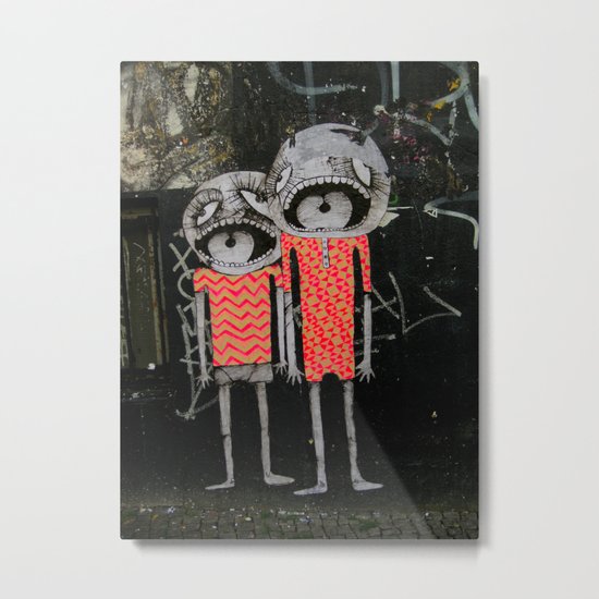 street art couple Metal Print