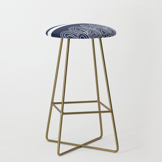 Blue Nautical Themed Pattern Bar Stool By Brunamontes Society6 The boraam melrose bar stool makes a statement with its options of distressed gray or cream wire brush finish and gray linen. society6