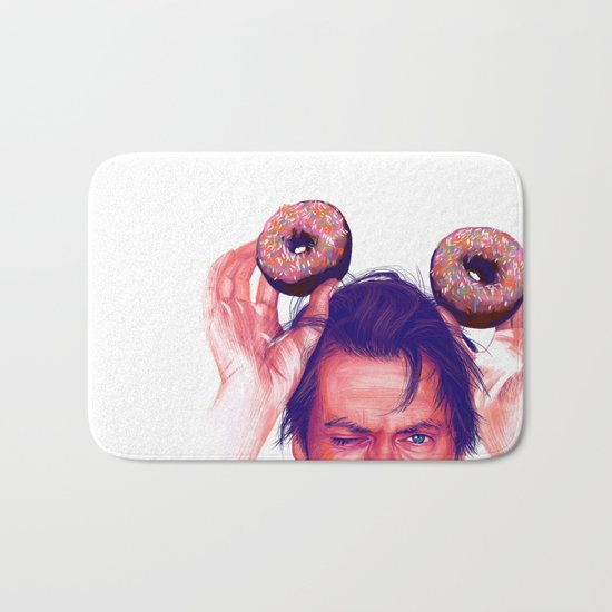 Steve Buscemi and donuts Bath Mat