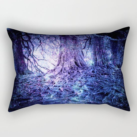 The Wishing Tree : Purple Blue Rectangular Pillow