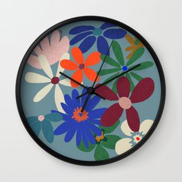 Color Bouquet Slate Wall Clock