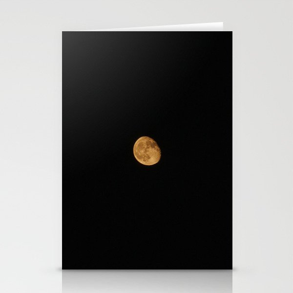 Sunset Moon Ridge | La Lune gold edition | Grainy Red Sky Range Landscape Photography Yellow Fullmoo Stationery Cards