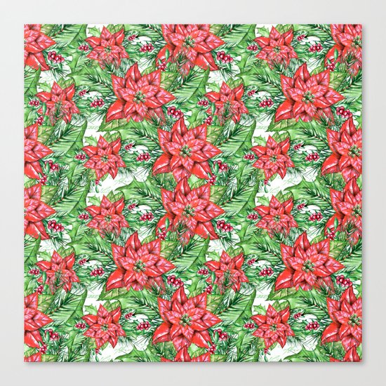 Poinsettia Canvas Print