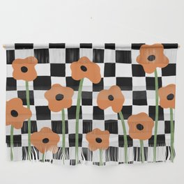 Checkerboard poppies  Wall Hanging
