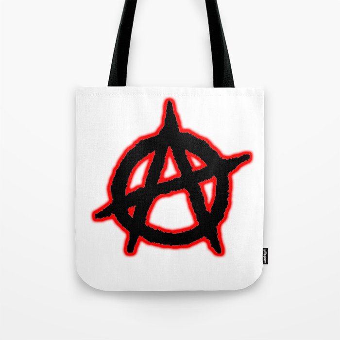ANARCHIST SIGN WITH RED SHADOW. Tote Bag