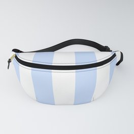 Pale Pastel Powder Blue and White Cabana Stripes Fanny Pack