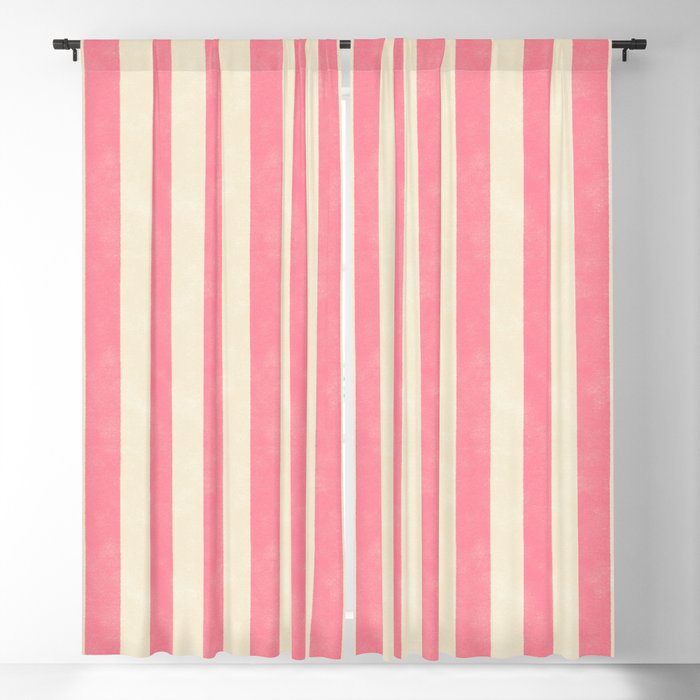 Cabana Stripe - pink & cream Blackout Curtain