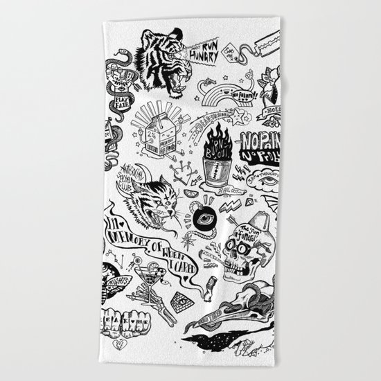 3am Thoughts Club Beach Towel