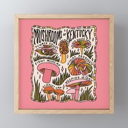 Mushrooms of Kentucky Framed Mini Art Print