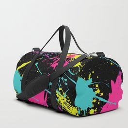 Splatter Paint Black Duffle Bag