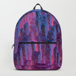 City of Light Backpack | Glow, Structure, Lights, City, Architecture, Blue, Pink, Construction, Cityscape, Purple 