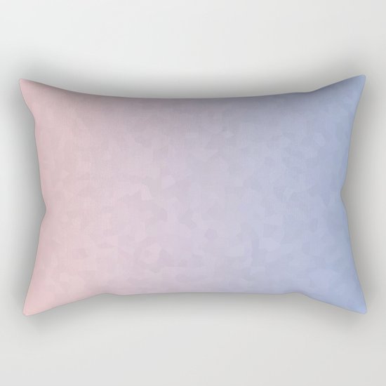 Rose Quartz and Serenity Mosaic Crystals Rectangular Pillow