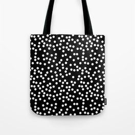 Black and White Polka Dot Pattern Tote Bag