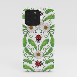 Ladybugs & Daisies - Cute Floral Bug Pattern with Ladybirds iPhone Case