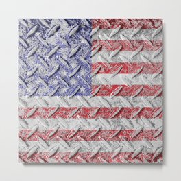 American Flag Metal Plate Metal Print