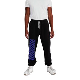 Herringbone (Navy Blue & White Pattern) Sweatpants