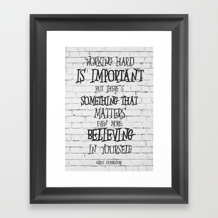 Albus Dumbledore Quote Inspirational Framed Art Print