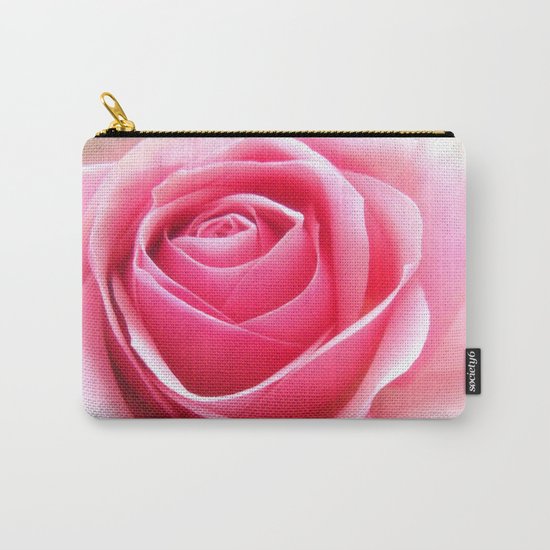Pink Rose Carry-All Pouch