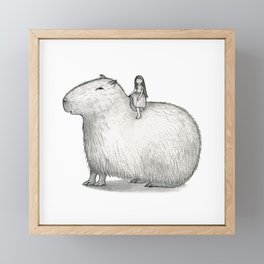 I LOVE CAPYBARA Framed Mini Art Print