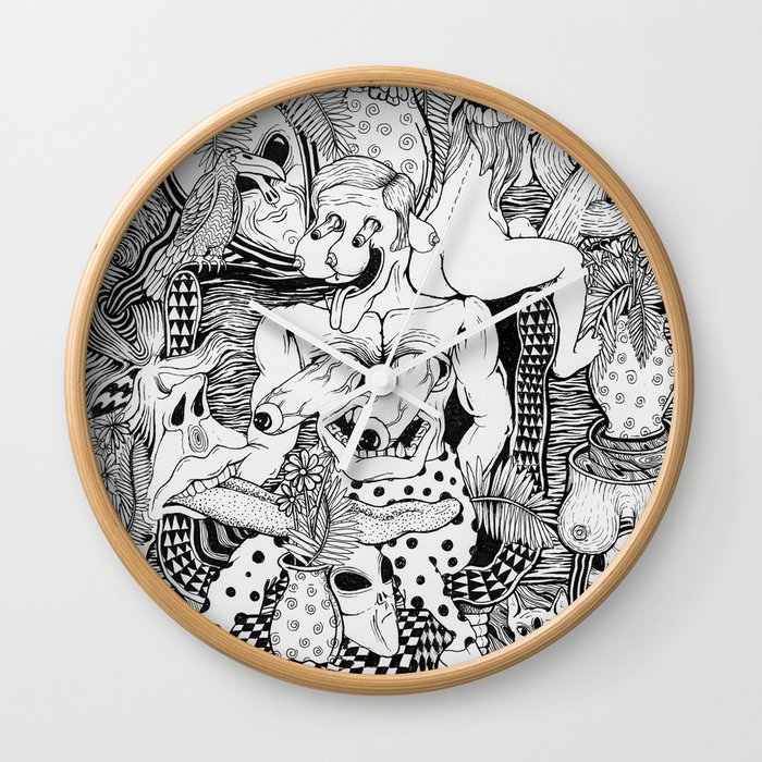 Man In Living Room Wall Clock By Cahillwessel Society6