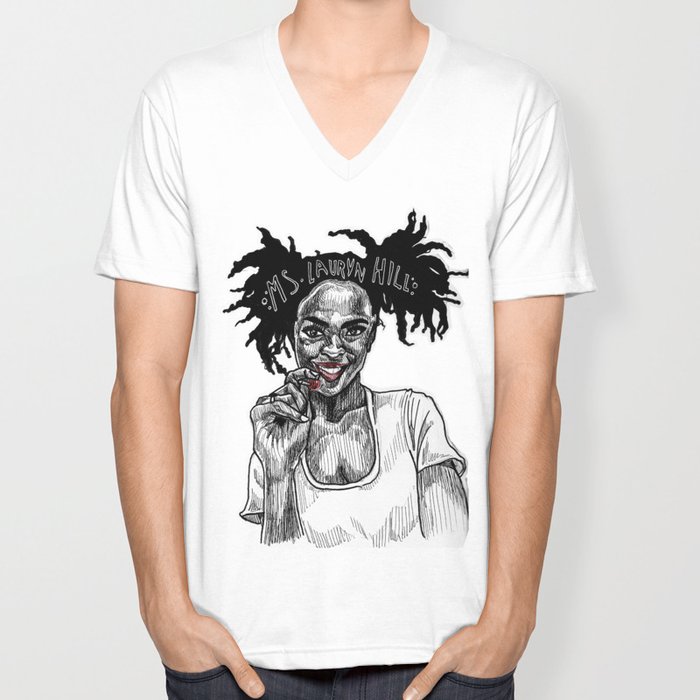 Ms. Lauryn Hill V Neck T Shirt by Amy Bravo Society6