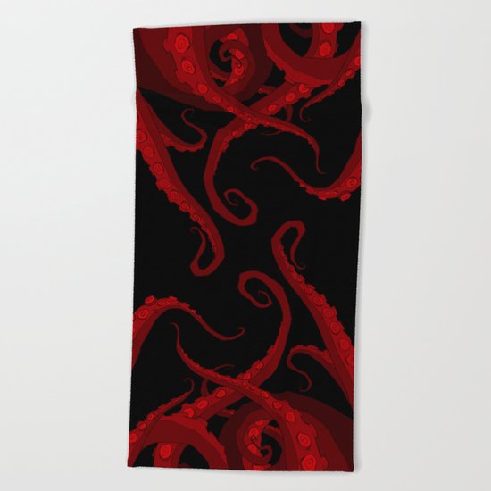 Subterranean Red Beach Towel