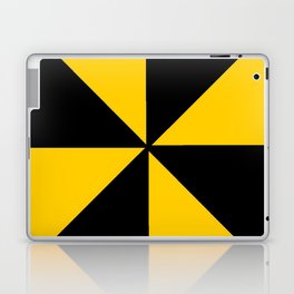 Wild abstraction 53 Black and yellow Laptop Skin