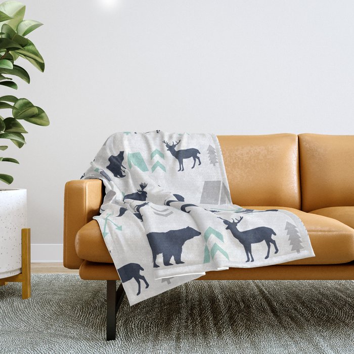 Camping themed hotsell throw blanket