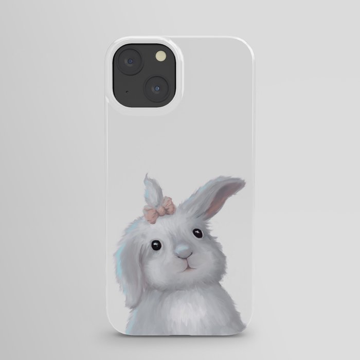 White Rabbit Girl isolated iPhone Case by Oksi | Society6