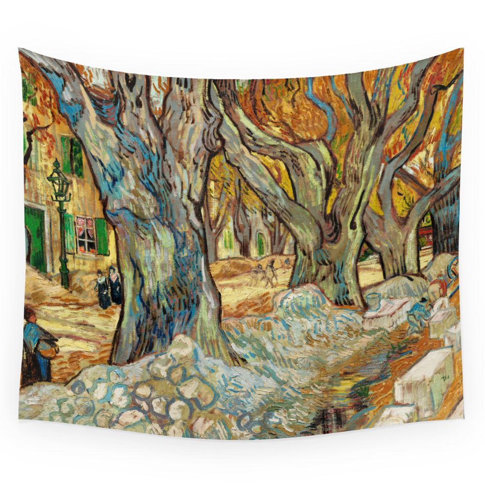 Vincent Van Gogh - The Large Plane Trees Wall Tapestry by old-masters
