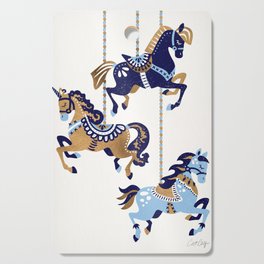 Carousel Horses – Copper & Blue Cutting Board