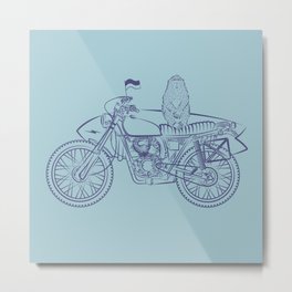 Bali monkey Metal Print | Pattern, Rider, Digital, Blue, Canggu, Graphicdesign, Bali, Balinese, Caferacer, Moto 