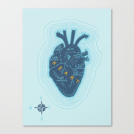Follow the Map Canvas Print