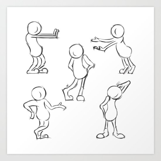 Poses Art Print