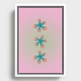 Pink Botanical Gradient Framed Canvas