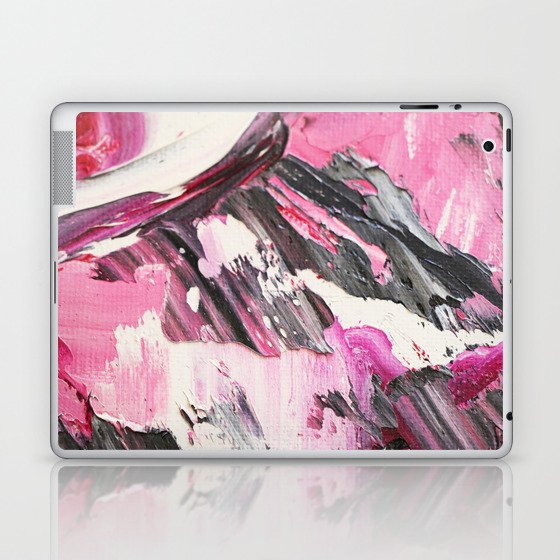 Pink and Grey Oil Paint Laptop & iPad Skin
