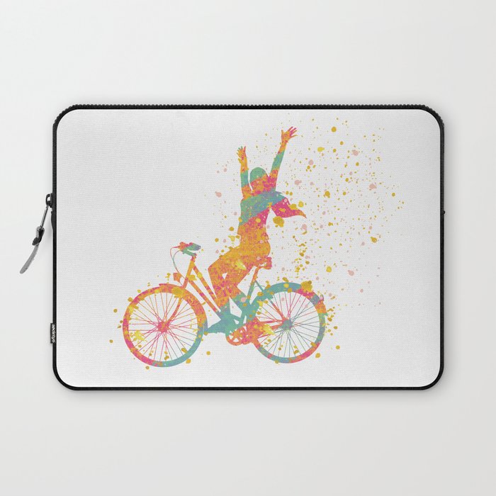 Happiness is riding a bike. Laptop Sleeve