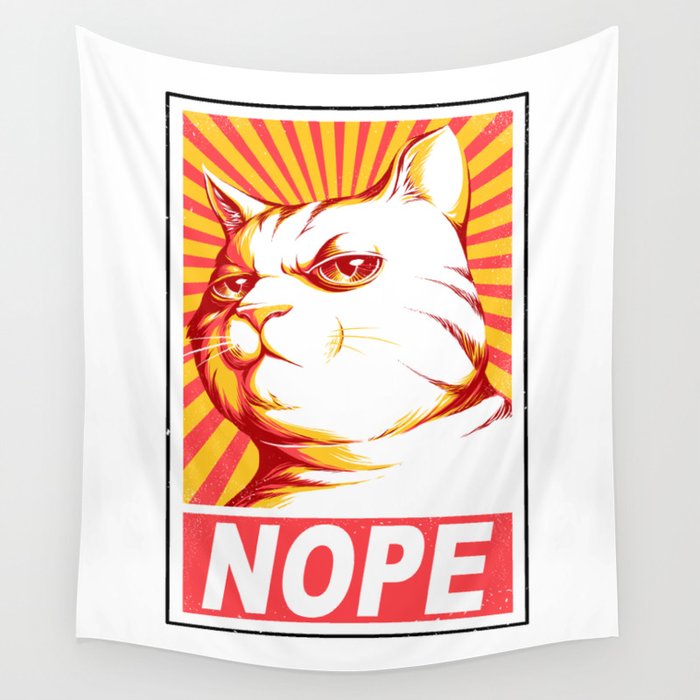 Obey Cats Wall Tapestry