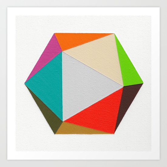 Icosahedron Art Print