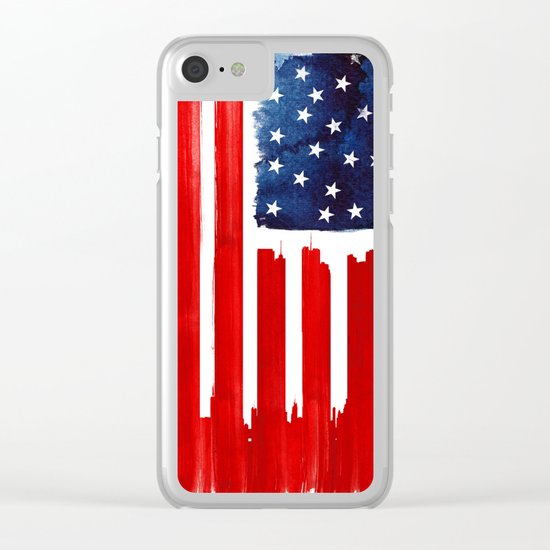 stars and buildings Clear iPhone Case