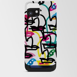 Colorful Abstract Faces iPhone Card Case