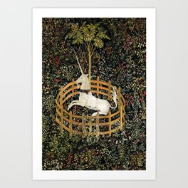 The Unicorn in Captivity  Art Print