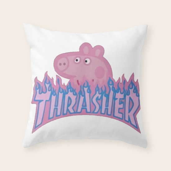 Peppa Pig Skate Throw Pillow By Patrickjohnson1889 Society6