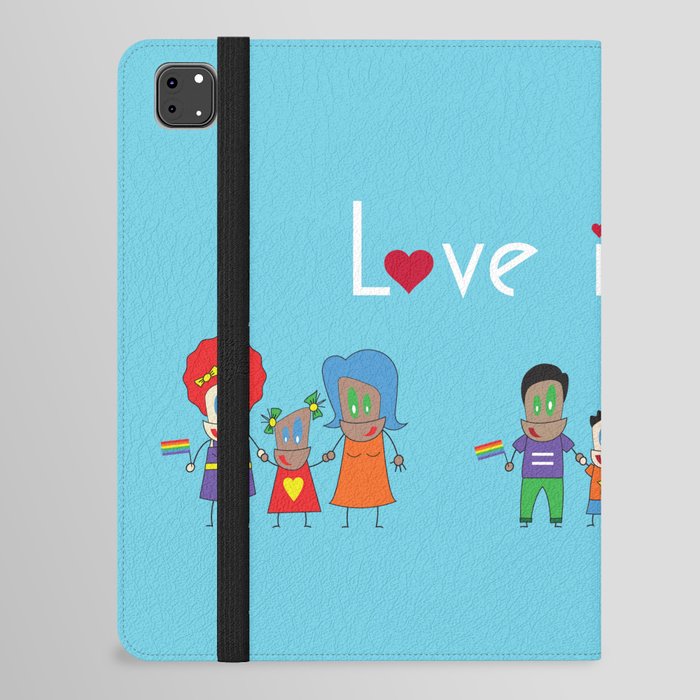 Love is Love Blue - We Are All Equal iPad Folio Case