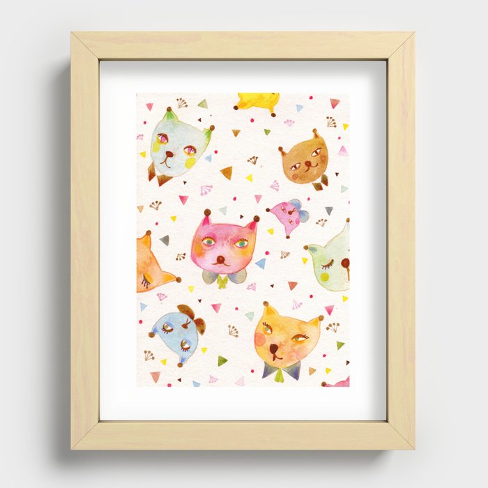 cats Recessed Framed Print